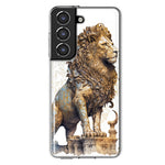 Samsung Galaxy S22 Ancient Lion Sculpture Hybrid Protective Phone Case Cover