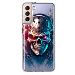 Samsung Galaxy S21 Plus Cyberpunk Machine Headphones Skull Double Layer Phone Case Cover