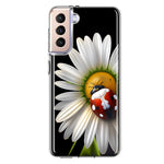 Samsung Galaxy S22 Cute White Daisy Red Ladybug Double Layer Phone Case Cover