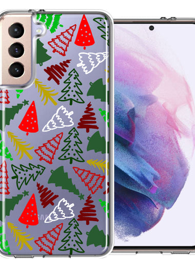 Samsung Galaxy S21 Plus Christmas Trees Holiday Festive Winter By BillyElleCo Double Layer Phone Case Cover