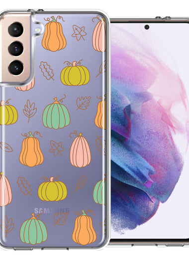 Samsung Galaxy S21 Plus Fall Autumn Fairy Pumpkins Thanksgiving Spooky Season Double Layer Phone Case Cover