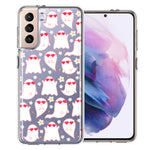 Samsung Galaxy S21 Plus Floating Heart Glasses Love Ghosts Vaneltines Day Cutie Daisy Double Layer Phone Case Cover