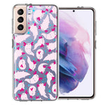 Samsung Galaxy S21 Plus Pink Happy Swimming Axolotls Polka Dots Double Layer Phone Case Cover