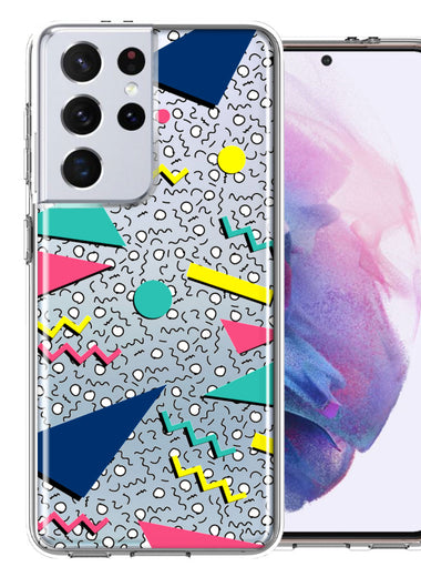 Samsung Galaxy S21 Ultra 90's Swag Shapes Design Double Layer Phone Case Cover