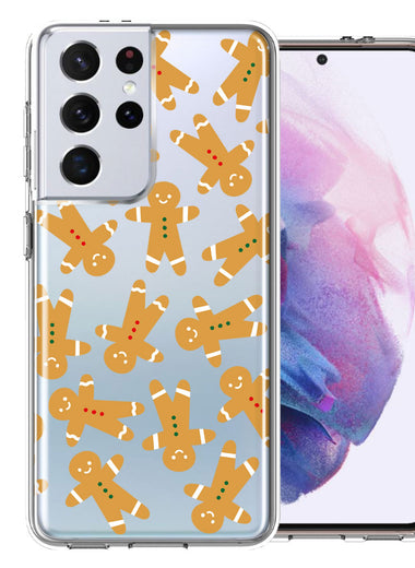 Samsung Galaxy S21 Ultra Christmas Gingerbread Traditional Holiday Cookies By BillyElleCo Double Layer Phone Case Cover