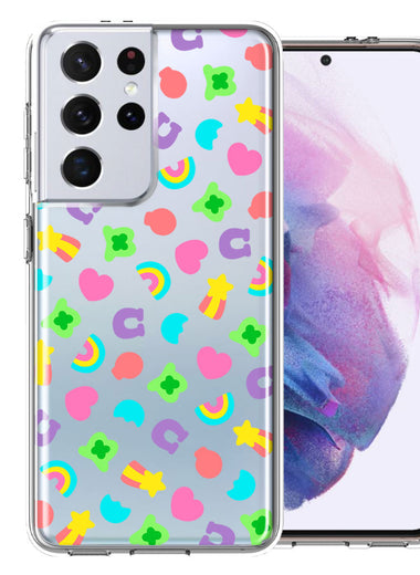 Samsung Galaxy S21 Ultra Cute Lucky Marshmallow Cereal Nostalgic Double Layer Phone Case Cover