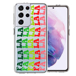 Samsung Galaxy S21 Ultra Deck The Halls Christmas Carol Falala Festive Lyric Vintage 70s Letters Double Layer Phone Case Cover