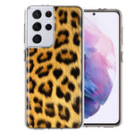 Samsung Galaxy S21 Ultra Classic Leopard Double Layer Phone Case Cover