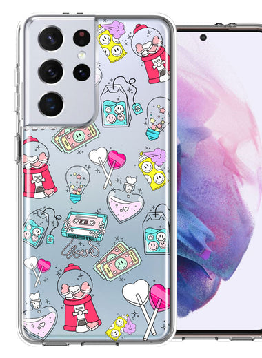 Samsung Galaxy S21 Ultra Valentine's Day Candy Feels like Love Hearts Double Layer Phone Case Cover