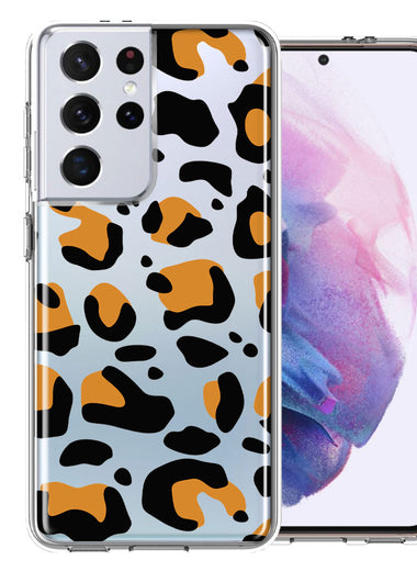 Samsung Galaxy S21 Ultra Classic Animal Wild Leopard Jaguar Print Double Layer Phone Case Cover