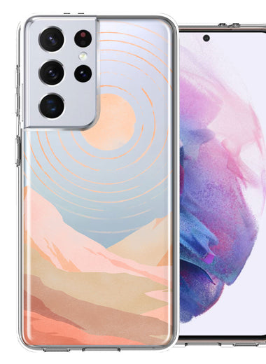 Samsung Galaxy S21 Ultra Desert Mountains Design Double Layer Phone Case Cover