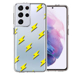 Samsung Galaxy S21 Ultra Electric Lightning Bolts Design Double Layer Phone Case Cover