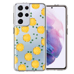 Samsung Galaxy S21 Ultra Tropical Pineapples Polkadots Design Double Layer Phone Case Cover