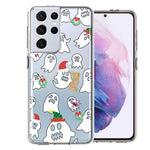 Samsung Galaxy S21 Ultra Halloween Christmas Ghost Design Double Layer Phone Case Cover