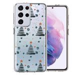 Samsung Galaxy S21 Ultra Holiday Christmas Trees Design Double Layer Phone Case Cover