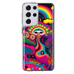 Samsung Galaxy S21 Ultra Psychedelic Trippy Hippie Night Walk Hybrid Protective Phone Case Cover