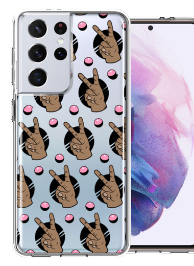 Samsung Galaxy S21 Ultra Peace for All Design Double Layer Phone Case Cover