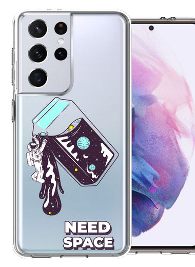 Samsung Galaxy S21 Ultra Need Space Astronaut Stars Design Double Layer Phone Case Cover
