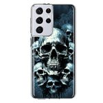 Samsung Galaxy S21 Ultra Graveyard Death Dream Skulls Double Layer Phone Case Cover