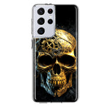Samsung Galaxy S21 Ultra Steampunk Skull Science Fiction Machinery Double Layer Phone Case Cover
