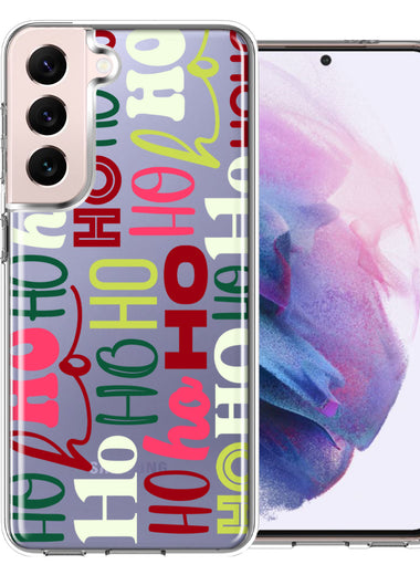 Samsung Galaxy S22 Plus Christmas Santa Ho Ho Ho textagraphy Festive Holiday Double Layer Phone Case Cover