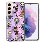 Samsung Galaxy S22 Plus Classic Haunted Horror Halloween Nightmare Characters Spider Webs Design Double Layer Phone Case Cover