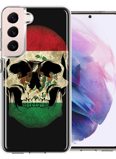 Samsung Galaxy S22 Plus Mexico Flag Skull Double Layer Phone Case Cover