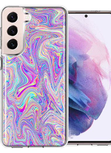 Samsung Galaxy S22 Plus Paint Swirl Double Layer Phone Case Cover