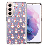 Samsung Galaxy S22 Plus Pink Blush Valentines Day Flower Hearts Gnome Characters Cute Double Layer Phone Case Cover