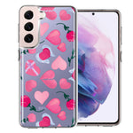 Samsung Galaxy S22 Plus Pretty Valentines Day Hearts Chocolate Candy Angel Flowers Double Layer Phone Case Cover