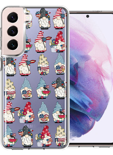 Samsung Galaxy S22 Plus USA Fourth Of July American Summer Cute Gnomes Patriotic Parade Double Layer Phone Case Cover