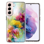 For Samsung Galaxy S22 Plus  Watercolor Flowers Abstract Spring Colorful Floral Painting Phone Case Cover