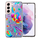 For Samsung Galaxy S22 Plus  Bright Colors Rainbow Water Lilly Floral Phone Case Cover