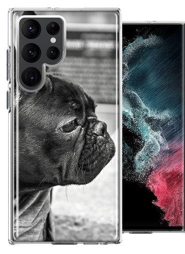 Samsung Galaxy S22 Ultra Black French Bulldog Double Layer Phone Case Cover
