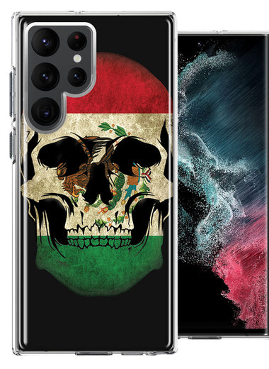 Samsung Galaxy S22 Ultra Mexico Flag Skull Double Layer Phone Case Cover
