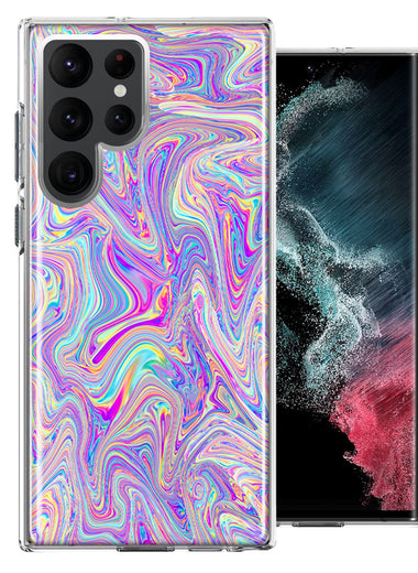 Samsung Galaxy S22 Ultra Paint Swirl Double Layer Phone Case Cover