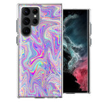 Samsung Galaxy S22 Ultra Paint Swirl Double Layer Phone Case Cover