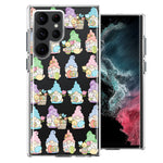 Samsung Galaxy S22 Ultra Pastel Easter Cute Gnomes Spring Flowers Eggs Holiday Seasonal Double Layer Phone Case Cover