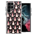Samsung Galaxy S22 Ultra Pink Blush Valentines Day Flower Hearts Gnome Characters Cute Double Layer Phone Case Cover