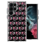 Samsung Galaxy S22 Ultra Pink Horror Valentine Character Ghostface Boyfriend Call Me Hearts Double Layer Phone Case Cover