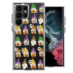 Samsung Galaxy S22 Ultra Spooky Halloween Gnomes Cute Characters Holiday Seasonal Pumpkins Candy Ghosts Double Layer Phone Case Cover