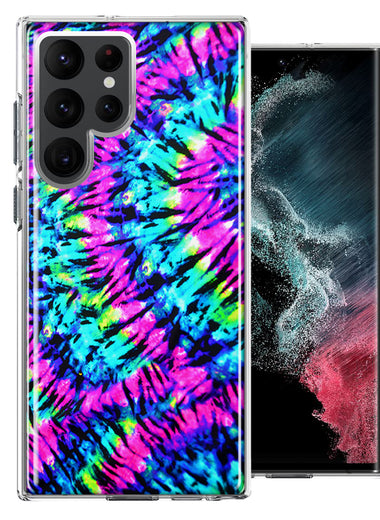 Samsung Galaxy S22 Ultra Hippie Tie Dye Double Layer Phone Case Cover