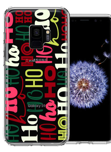 Samsung Galaxy S9 Christmas Santa Ho Ho Ho textagraphy Festive Holiday Double Layer Phone Case Cover