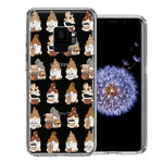 Samsung Galaxy S9 Cute Morning Coffee Lovers Gnomes Characters Drip Iced Latte Americano Espresso Brown Double Layer Phone Case Cover