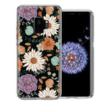 Samsung Galaxy S9 Feminine Classy Flowers Fall Toned Floral Wallpaper Style Double Layer Phone Case Cover