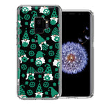 Samsung Galaxy S9 Lucky Green St Patricks Day Cute Gnomes Shamrock Polkadots Double Layer Phone Case Cover