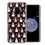 Samsung Galaxy S9 Pink Blush Valentines Day Flower Hearts Gnome Characters Cute Double Layer Phone Case Cover