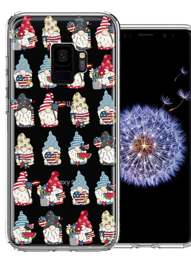 Samsung Galaxy S9 USA Fourth Of July American Summer Cute Gnomes Patriotic Parade Double Layer Phone Case Cover