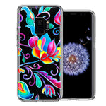 For Samsung Galaxy S9 Bright Colors Rainbow Water Lilly Floral Phone Case Cover