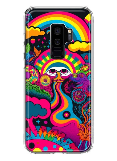 Samsung Galaxy S9 Plus Psychedelic Trippy Hippie Night Walk Hybrid Protective Phone Case Cover